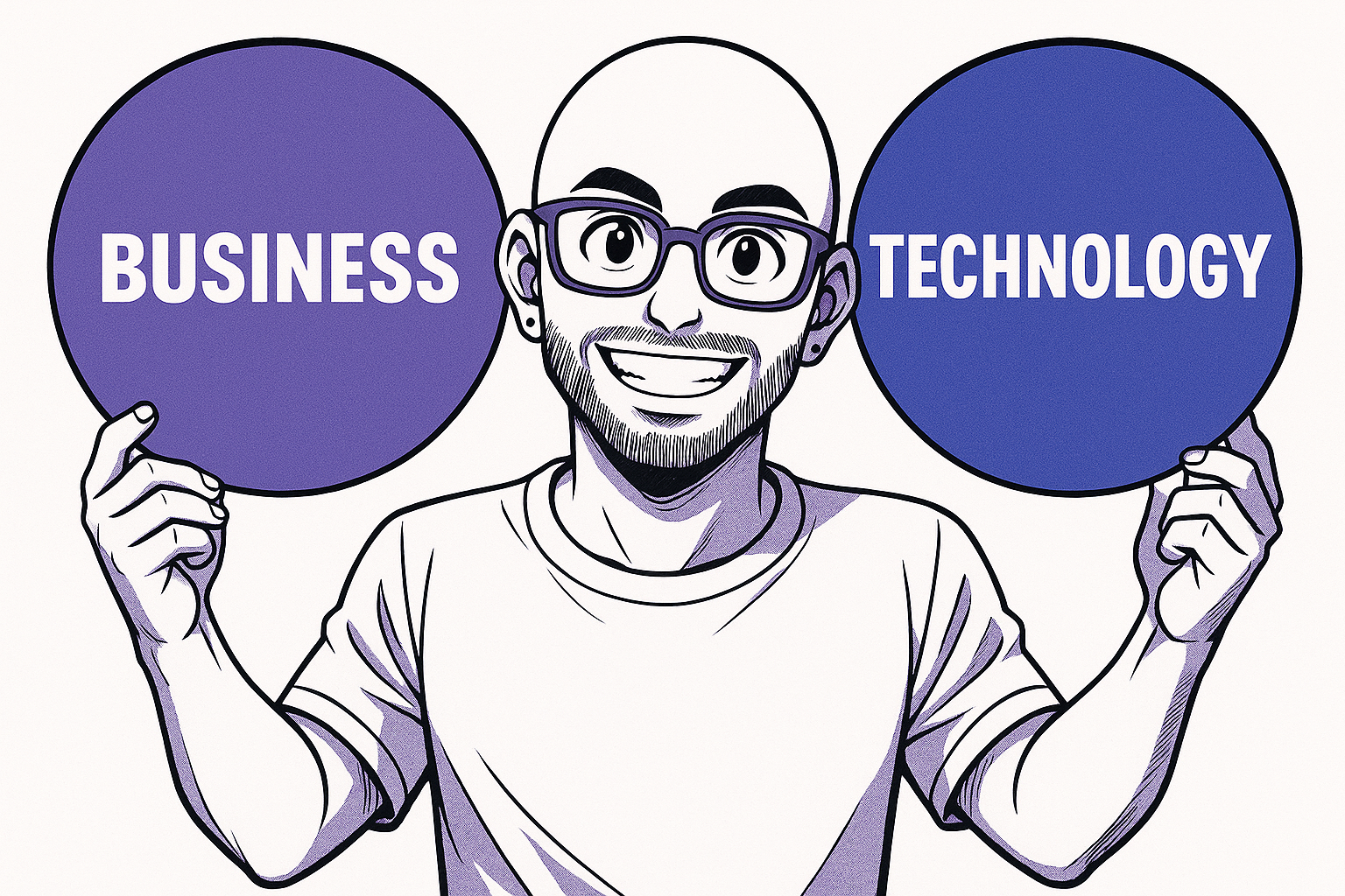 Business, product, and tech overlap illustration